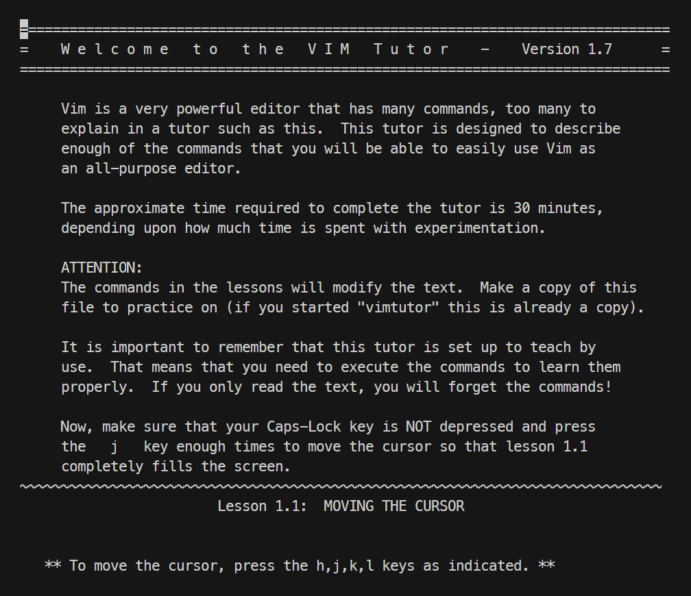 vim_tutor